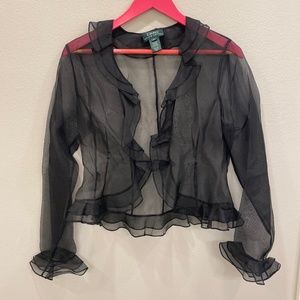 Ralph Lauren silk sheer jacket
